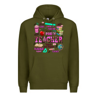 Army Green come on teacher lets go party Premium Hoodie - AdoDesignShop