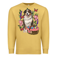 Antique Gold Easter Aussie Australian Shepherd Premium Sweatshirt - RanaPortraitStore