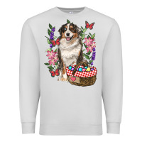 Dove Grey Easter Aussie Australian Shepherd Premium Sweatshirt - RanaPortraitStore