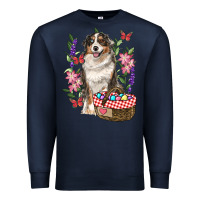 Navy Easter Aussie Australian Shepherd Premium Sweatshirt - RanaPortraitStore