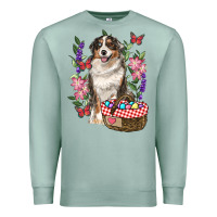 Seafoam Easter Aussie Australian Shepherd Premium Sweatshirt - RanaPortraitStore