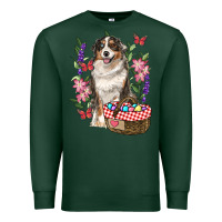 Sports Green Easter Aussie Australian Shepherd Premium Sweatshirt - RanaPortraitStore