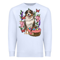 White Easter Aussie Australian Shepherd Premium Sweatshirt - RanaPortraitStore