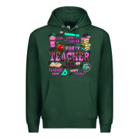 Sports Green come on teacher lets go party Premium Hoodie - AdoDesignShop