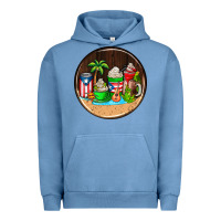 Pigment Pebble Blue puerto rico coasters Urban Hoodie - AdoDesignShop