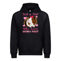 Black Just A Girl Love Who Loves Guinea Pigs Urban Hoodie - Artiststas