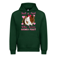 Forest Green Just A Girl Love Who Loves Guinea Pigs Urban Hoodie - Artiststas
