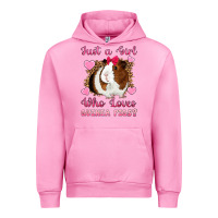 Fuchsia Pink Just A Girl Love Who Loves Guinea Pigs Urban Hoodie - Artiststas