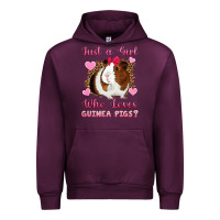 Mauve Wine Just A Girl Love Who Loves Guinea Pigs Urban Hoodie - Artiststas