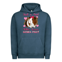 Pigment Midnight Navy Just A Girl Love Who Loves Guinea Pigs Urban Hoodie - Artiststas