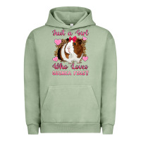 Pigment Oil Green Just A Girl Love Who Loves Guinea Pigs Urban Hoodie - Artiststas