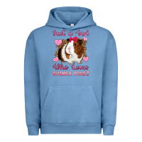 Pigment Pebble Blue Just A Girl Love Who Loves Guinea Pigs Urban Hoodie - Artiststas