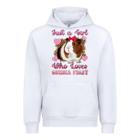 White Just A Girl Love Who Loves Guinea Pigs Urban Hoodie - Artiststas