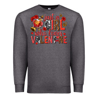 Charcoal Heather just a girl who loves valentine Premium Sweatshirt - texasbilliewilder