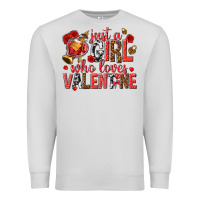 Dove Grey just a girl who loves valentine Premium Sweatshirt - texasbilliewilder