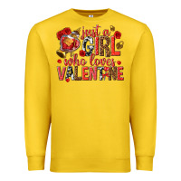 Lemon just a girl who loves valentine Premium Sweatshirt - texasbilliewilder