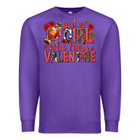 Purple just a girl who loves valentine Premium Sweatshirt - texasbilliewilder