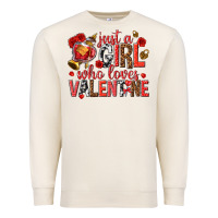 Sandshell just a girl who loves valentine Premium Sweatshirt - texasbilliewilder