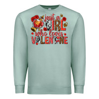 Seafoam just a girl who loves valentine Premium Sweatshirt - texasbilliewilder
