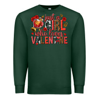 Sports Green just a girl who loves valentine Premium Sweatshirt - texasbilliewilder