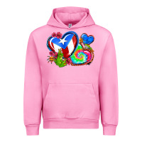 Fuchsia Pink western leopard puerto rico hearts Urban Hoodie - AdoDesignShop