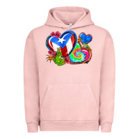 Pigment Salmon western leopard puerto rico hearts Urban Hoodie - AdoDesignShop