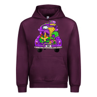 Mauve Wine farm truck, mardi gras Urban Hoodie - JahusDesignShop