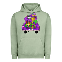 Pigment Oil Green farm truck, mardi gras Urban Hoodie - JahusDesignShop