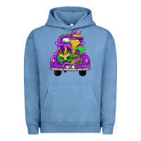 Pigment Pebble Blue farm truck, mardi gras Urban Hoodie - JahusDesignShop