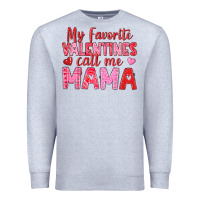 Heather Grey my favorite valentines call me mama Premium Sweatshirt - texasbilliewilder