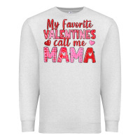 Oatmeal Heather my favorite valentines call me mama Premium Sweatshirt - texasbilliewilder