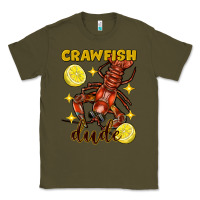 Army Green mardi gras crawfish dude Classic Tee - FaDigitalArtStudio