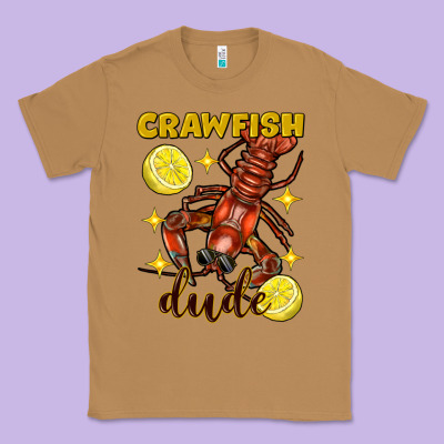 Mardi Gras Crawfish Dude Classic Tee Designed By Fadigitalartstudio
