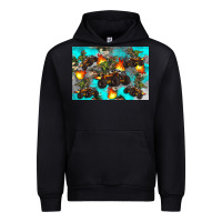 Black Dinosaur monster truck Urban Hoodie - Artiststas