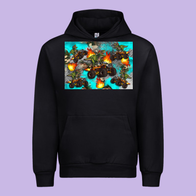 Dinosaur Monster Truck Urban Hoodie Designed By Artiststas