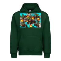Forest Green Dinosaur monster truck Urban Hoodie - Artiststas
