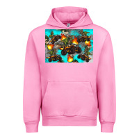 Fuchsia Pink Dinosaur monster truck Urban Hoodie - Artiststas