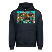Navy Dinosaur monster truck Urban Hoodie - Artiststas