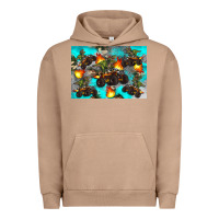 Pigment Burro Dinosaur monster truck Urban Hoodie - Artiststas
