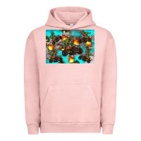 Pigment Salmon Dinosaur monster truck Urban Hoodie - Artiststas