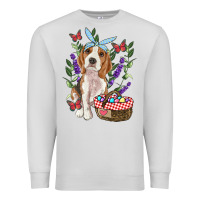 Dove Grey Easter Beagle Premium Sweatshirt - RanaPortraitStore