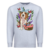 Heather Grey Easter Beagle Premium Sweatshirt - RanaPortraitStore