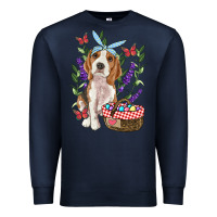 Navy Easter Beagle Premium Sweatshirt - RanaPortraitStore