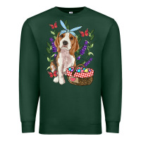Sports Green Easter Beagle Premium Sweatshirt - RanaPortraitStore