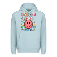 Blue Mist easter vibes smiley face Premium Hoodie - Artiststas
