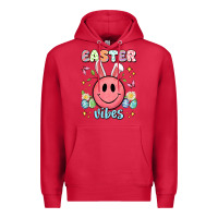 Cardinal easter vibes smiley face Premium Hoodie - Artiststas