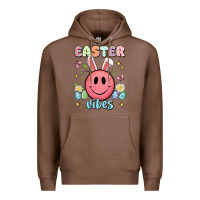 Chestnut easter vibes smiley face Premium Hoodie - Artiststas