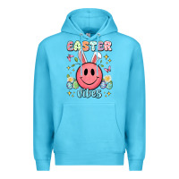 Ocean Blue easter vibes smiley face Premium Hoodie - Artiststas