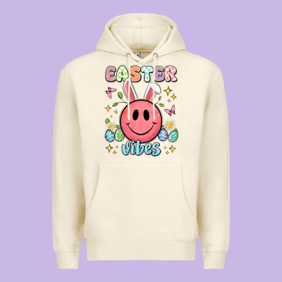 Easter Vibes Smiley Face Premium Hoodie Designed By Artiststas