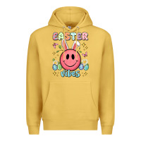 Antique Gold easter vibes smiley face Premium Hoodie - Artiststas